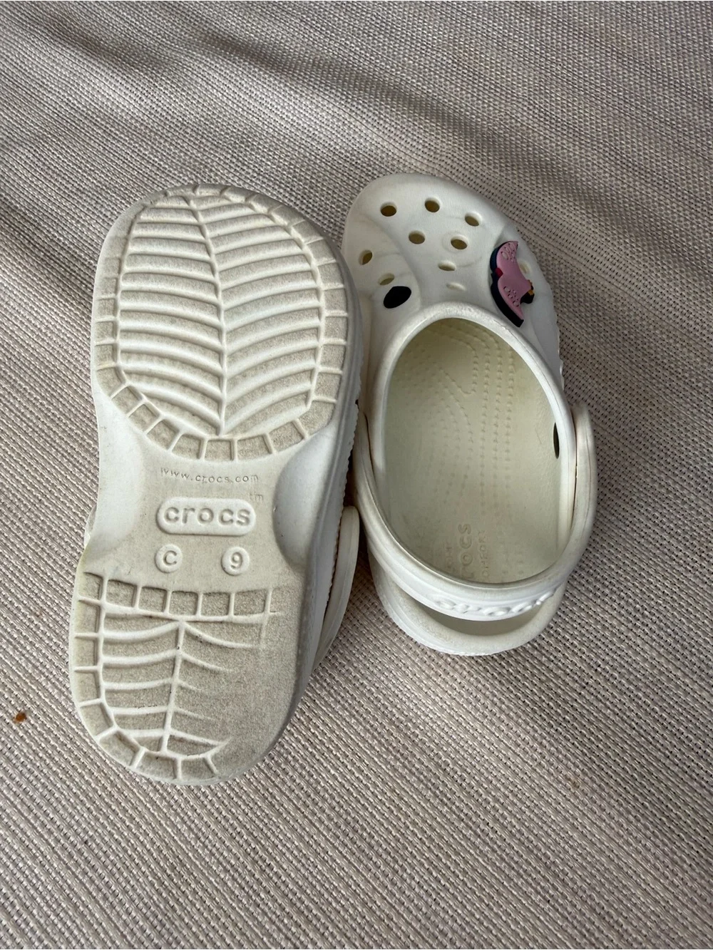 Crocs Classic Kids White Slip-On Clog Shoes